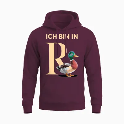 Lustiges Ich Bin in Rente Mit Ente Rentner Ruhestand 2025 Unisex Hoodie - Maroon