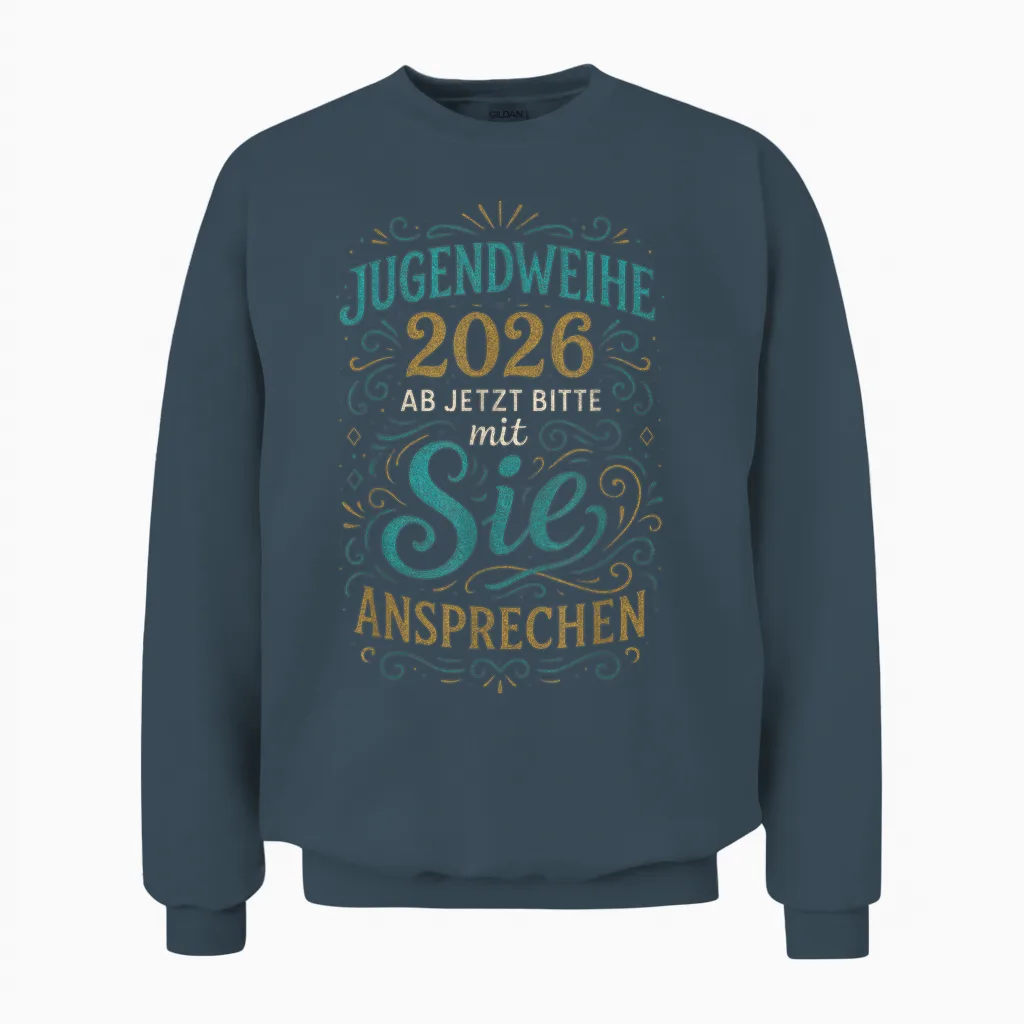 Jugendweihe 2026 Ab Jetzt Bitte Mit Sie Ansprec... Unisex Sweatshirt in Dark Heather