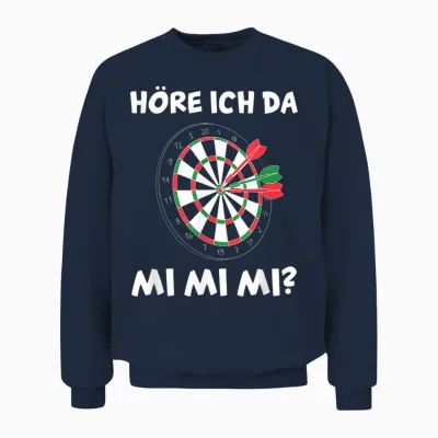 Herren Dartsport Dartscheibe Lustiges Darts Dartspieler Unisex Sweatshirt - Navy