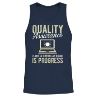 Quality Assurance Code Testing Qa Engineering Test Unisex Tank Top - Navy – 2