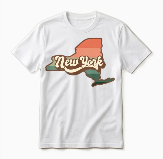 New York Retro Unisex T-Shirt in White