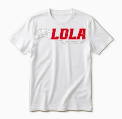Lola Pit Crew Race Car Anniversaire Famille Assorti Unisex T-Shirt - White