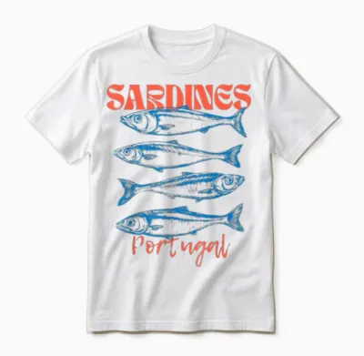 Sardinen Portugal Mittelmeer Europa Reise Souvenir Unisex T-Shirt - White