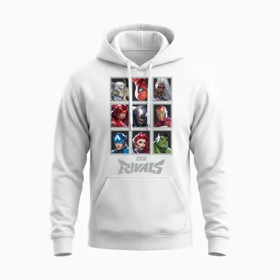 Marvel Rivals Character Grid Unisex Hoodie - White