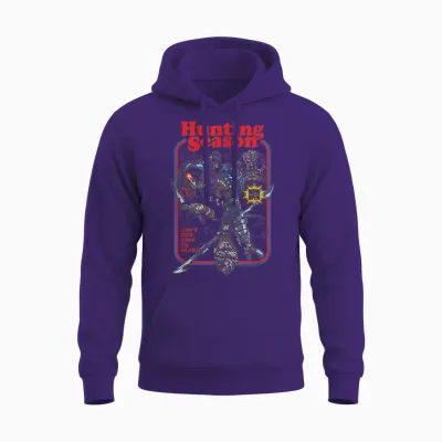 Predator Hunting Season Ain't Got Time to Bleed Retro Unisex Hoodie - Purple