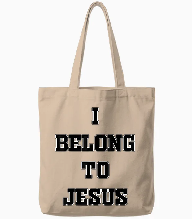 I Belong to Jesus Christian & Faith Gift Tote Bags in Natural