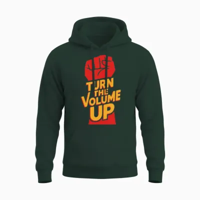 Turn the Volume Up Unisex Hoodie - Forest