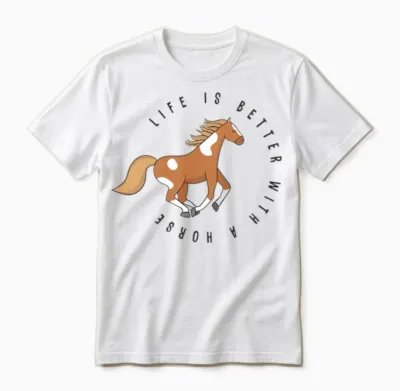 Horse Sayings Unisex T-Shirt - White