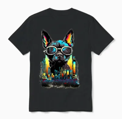 Cyberpunk Dog Unisex T-Shirt - Black