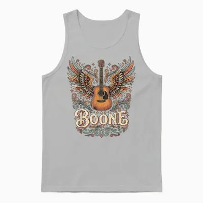 Boone Music Lover Vibes Colorful Artistic Design Unisex Tank Top - Ash