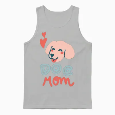 Dog Mom Unisex Tank Top - Ash