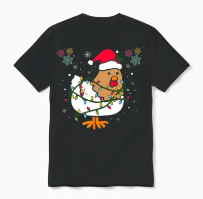 Funny Chicken Unisex T-Shirt - Black