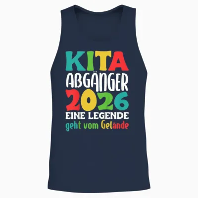 Kita Abgänger 2026 Eine Legende Geht Vom Gelände Abschied Unisex Tank Top - Navy