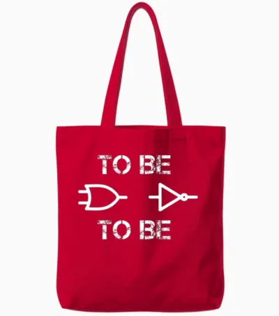 Logic Circuit Electrical Engineering Tote Bags - Red