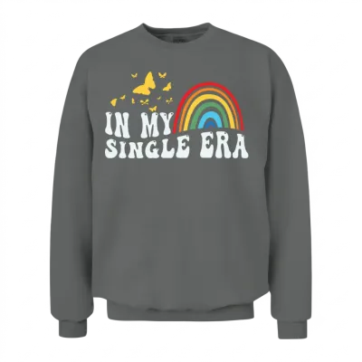 In My Single Era Funny Single Life Unisex Sweatshirt - Graphite Heather