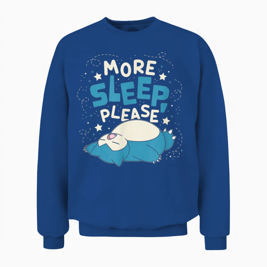 Pokémon - Snorlax More Sleep Please Unisex Sweatshirt in Royal