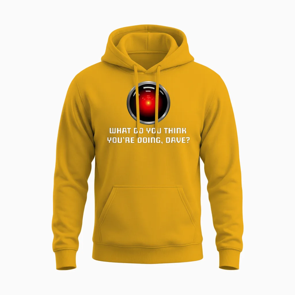Hal 9000 Vintage Künstliche Intelligenz Unisex Hoodie in Gold