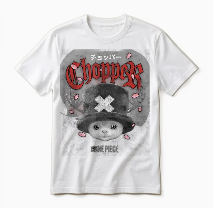 One Piece Chopper Heavy Metal Unisex T-Shirt in White