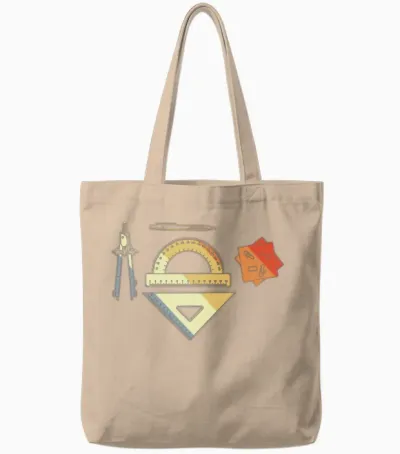 Retro Architect Tote Bags - Natural