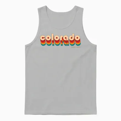 Retro Colorado State Unisex Tank Top - Ash