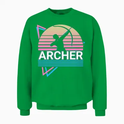 Archer Archery Retro Unisex Sweatshirt - Irish Green