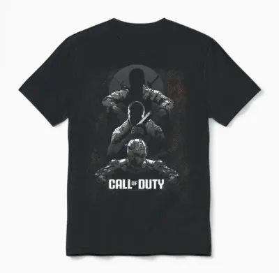 Call of Duty Black Ops Halftone Gaming Unisex T-Shirt - Black