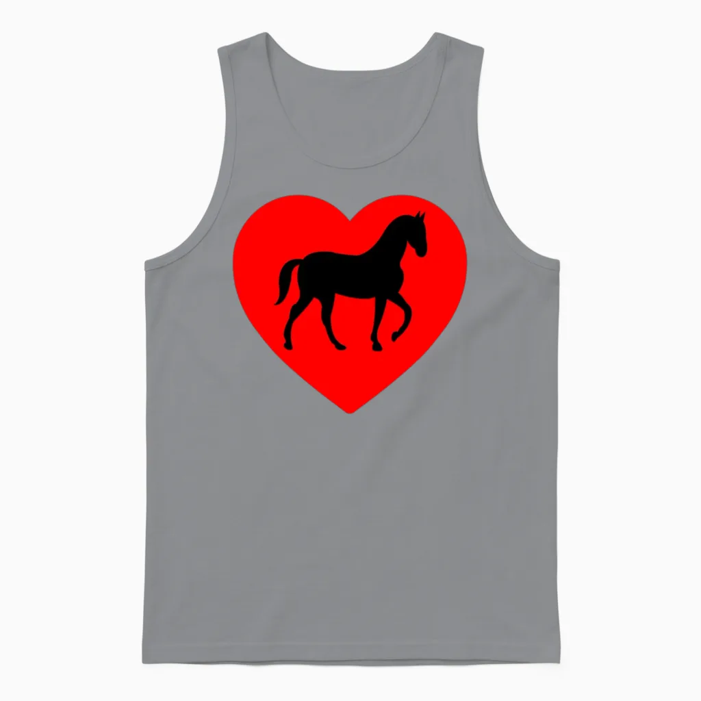 Horses - Horse Lovers Unisex Tank Top in Sport Grey