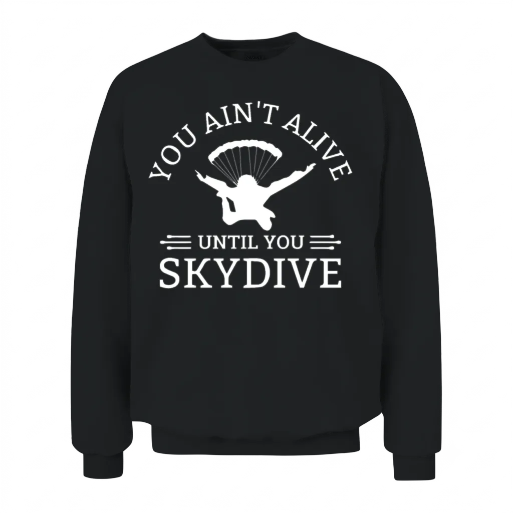 Skydive, Skydiving, Skydiver Unisex Sweatshirt - Black