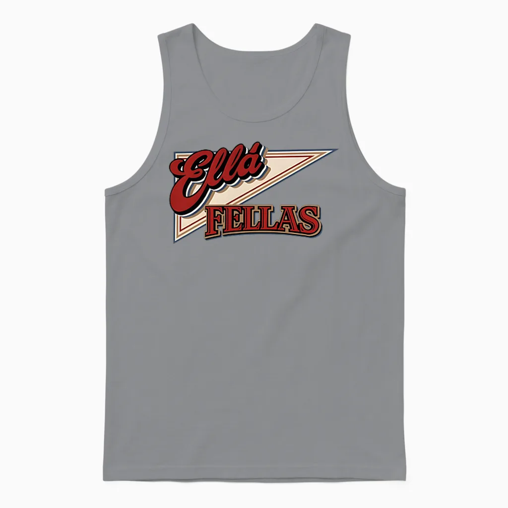 Ella Surname Funny Retro Vintage 80s 90s Gifts for Men Women Unisex Tank Top in Sport Grey