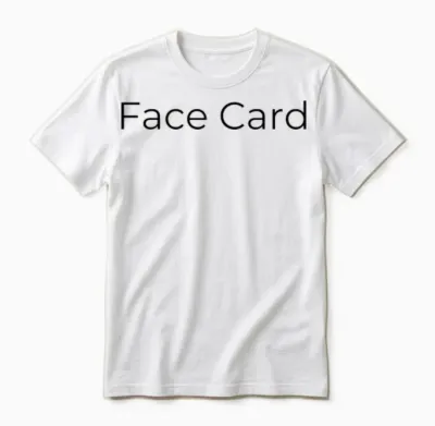 Face Card Unisex T-Shirt - White