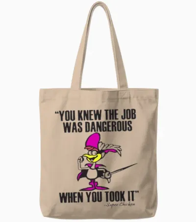Super Chicken Solo Jay Ward Watch Art 60 Bbq T Shi Tote Bags - Natural