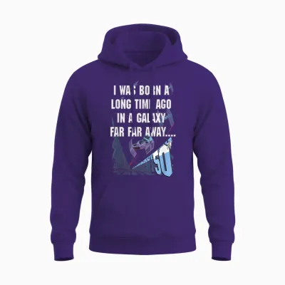 Star Wars I Was Born a Long Time Ago 50th Birthday Disney+ Unisex Hoodie - Purple
