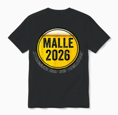 Malle 2026 Gruppe Mallorca Unisex T-Shirt - Black