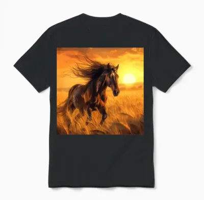 Horse Unisex T-Shirt - Black