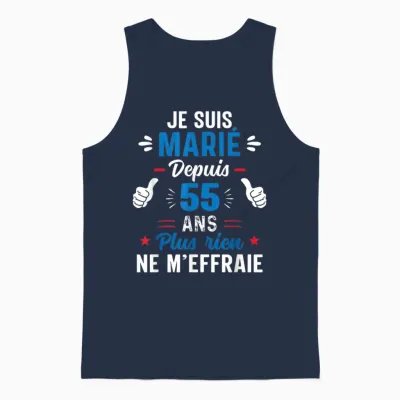 Couple in Love Gift 55th Anniversary Orchid T-Shirt, Black, S Unisex Tank Top - Navy