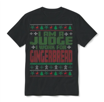Judge Christmas Saying Unisex T-Shirt - Black
