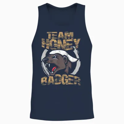 Team Honey Badger | Animal Fans | Honey Badger Lover T-Shirt, Black Unisex Tank Top - Navy