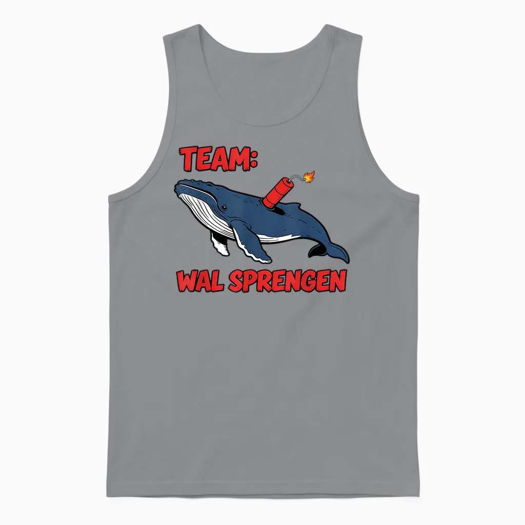 Buckelwal Timmy Hope - Team: Wal Sprengen Unisex Tank Top in Sport Grey