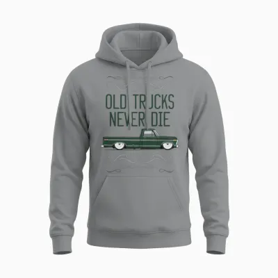 Keep on Truckin Mallard Green Unisex Hoodie - Sport Grey
