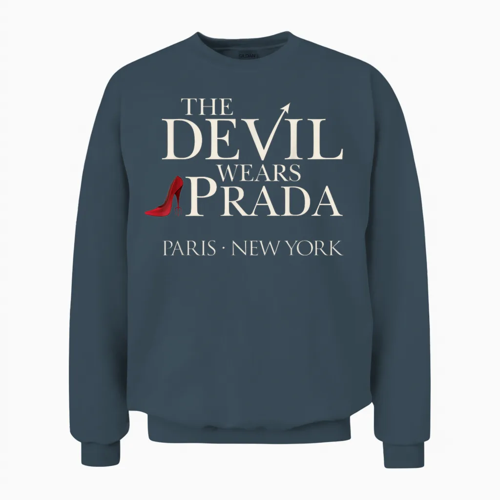 Devil Wears Prada Logo Paris Unisex Sweatshirt in Dark Heather