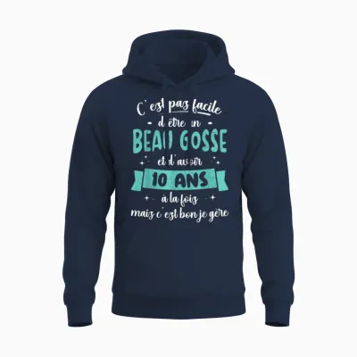 10 Years Birthday Gift Boy Beautiful Kid Gift Idea Unisex Hoodie - Navy