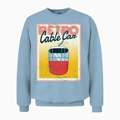 Retro Cable Can Unisex Sweatshirt - Light Blue