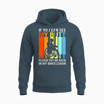 Wheelchair Bound Disabled Handicap Unisex Hoodie - Dark Heather
