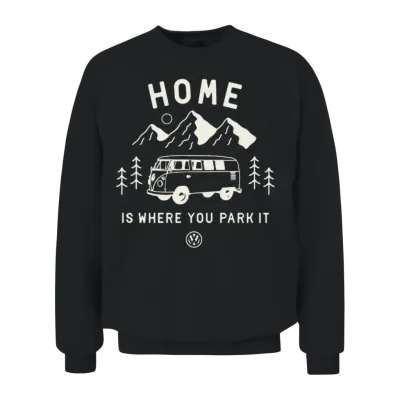 Volkswagen Vw T1 Camper Home Is Where You Park It Unisex Sweatshirt - Black