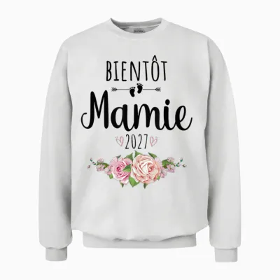 Annonce Grossesse Grand-Mère 2027 Unisex Sweatshirt - White