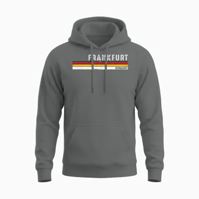 Vintage Frankfurt Deutschland Heritage - Retro Unisex Hoodie - Graphite Heather