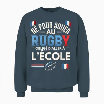 Rugby Kids Boys Rugby Player Humour Rugby T-Shirt, Black, S Unisex Sweatshirt - Dark Heather