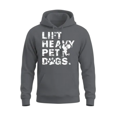 Lift Heavy Pet Dogs - Dog Commands Unisex Hoodie - Charcoal