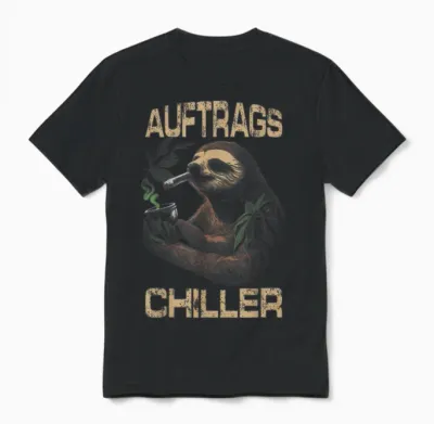 Auftragschiller Sloth Saying Stiffer Costume Cannabis Hemp Unisex T-Shirt - Black