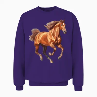 Horse Unisex Sweatshirt - Purple